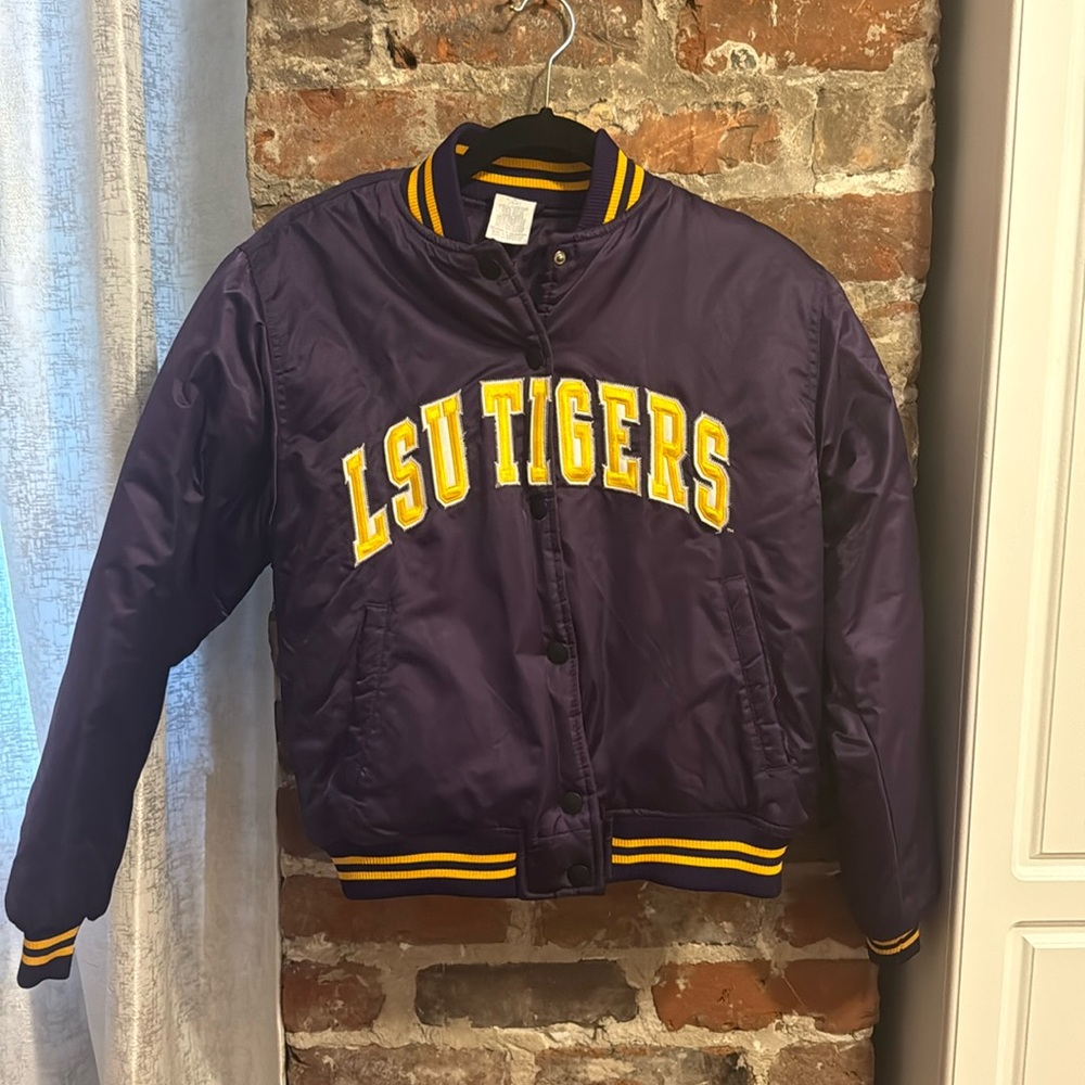 Satin Vintage Small Starter LSU Tigers Bomber Jacket